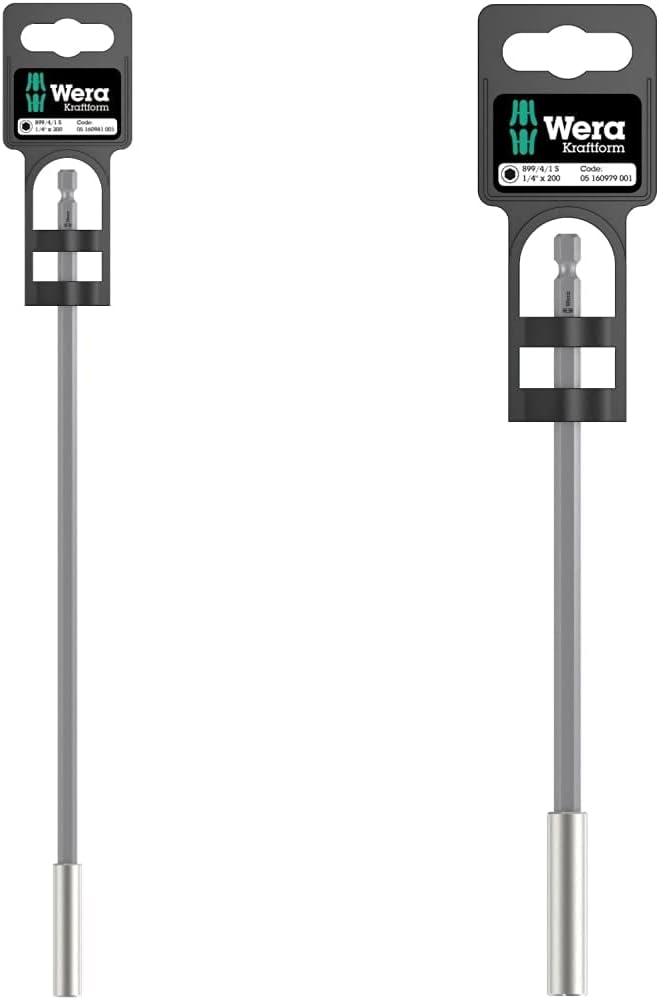 Wera 899/4/1 S Universalhalter mit starkem Sprengring, 1/4 Zoll x 300 mm, Wera 05160981001 & 899/4/1