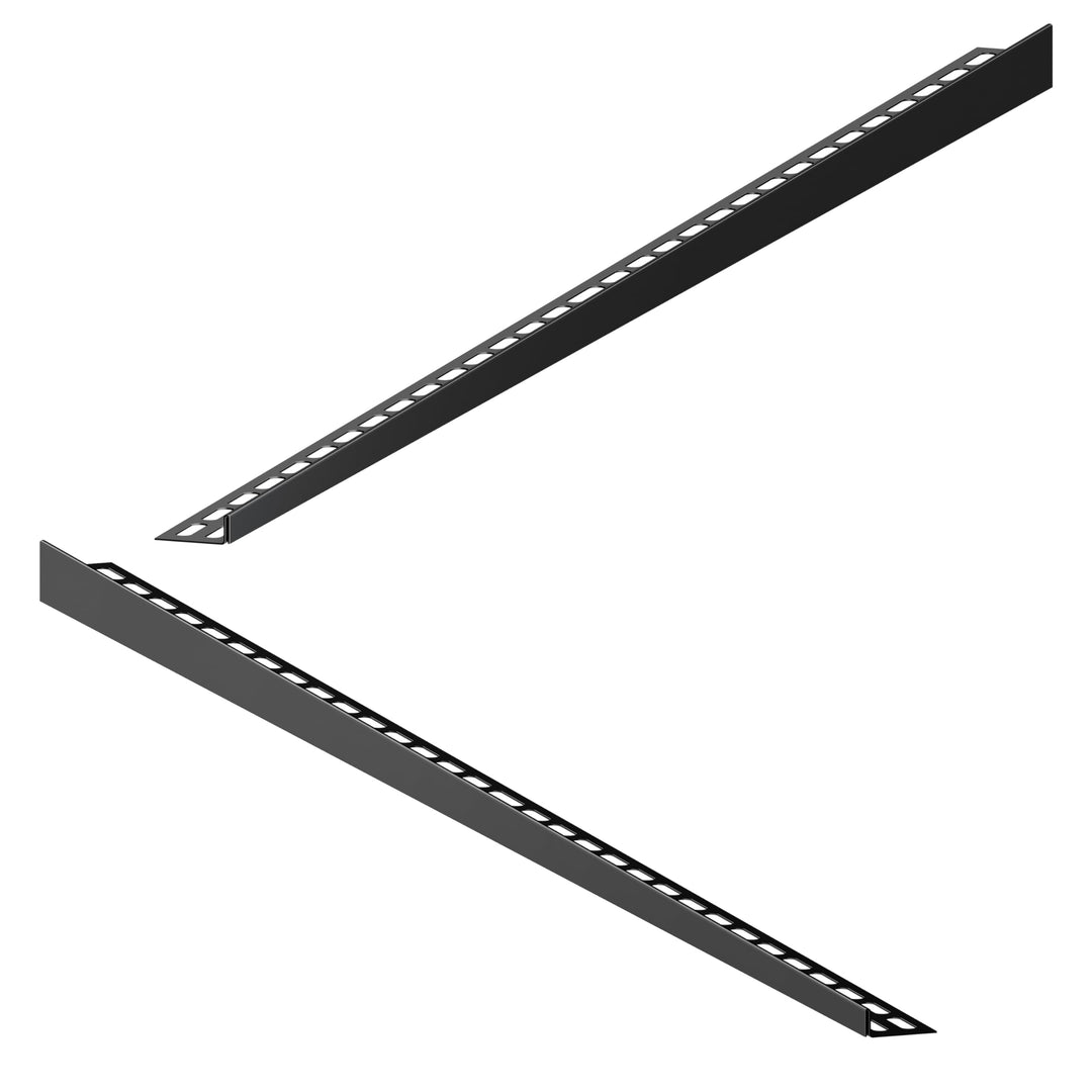 Aquabad Edelstahl Gefälleprofil Clive für begehbare Dusche in Schwarzmatt 120cm, 1x paar (links und