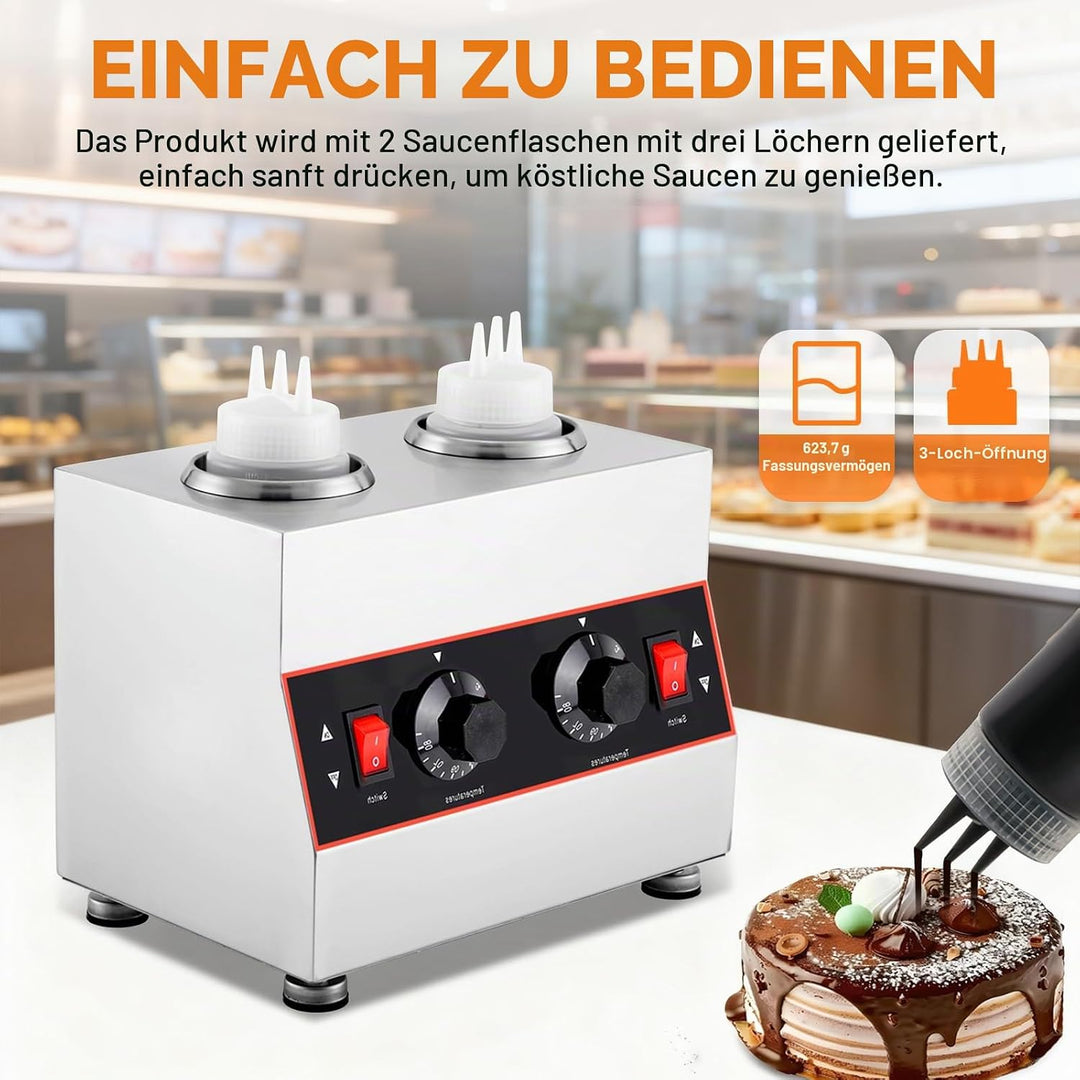YUCHENGTECH Saucenwärmer Edelstahl Sossenwärmer Elektrisch 30~85°C Temperatur Einstellbar Sossenwärm