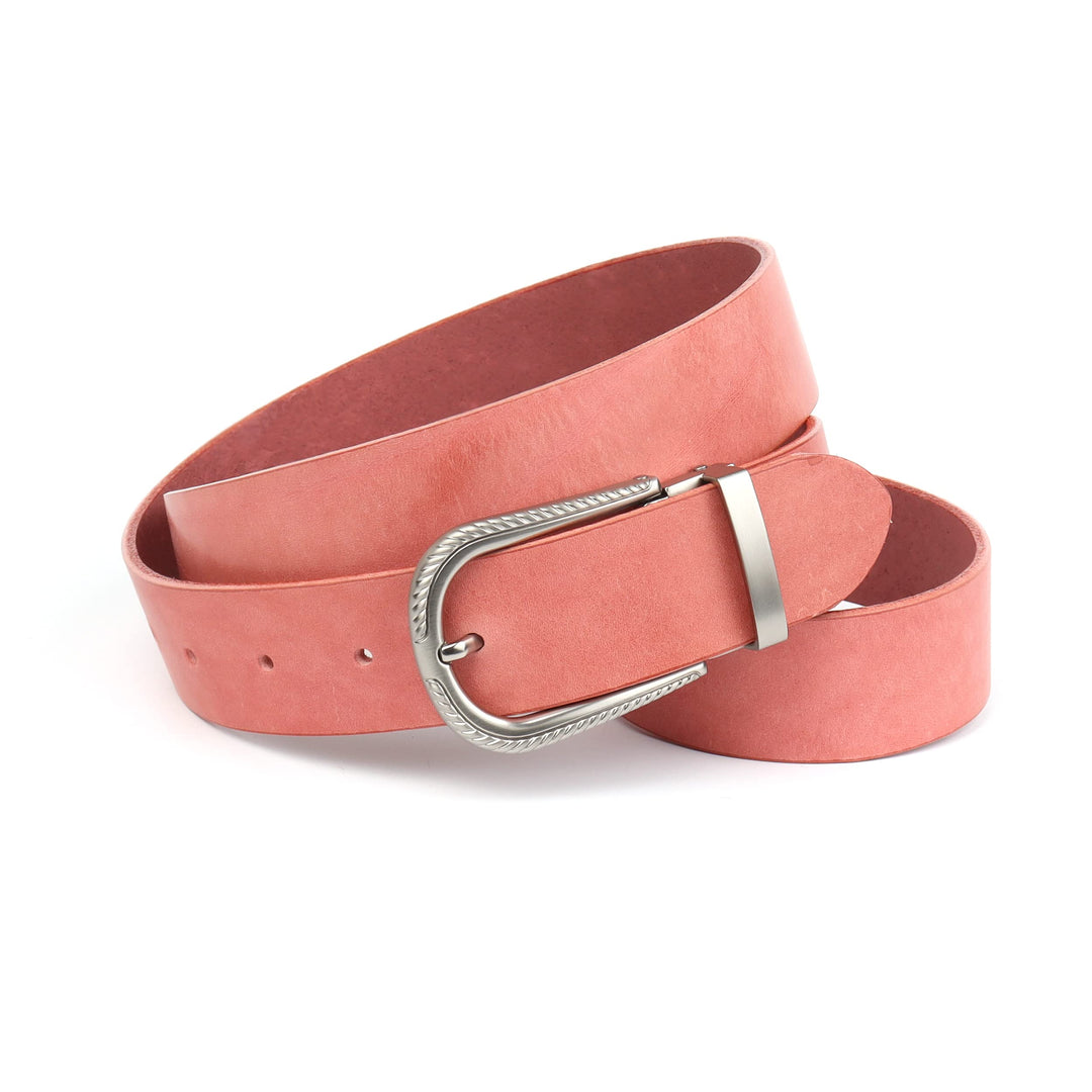 Anthoni Crown Damen Ledergürtel Gürtel 95 Rosa, 95 Rosa