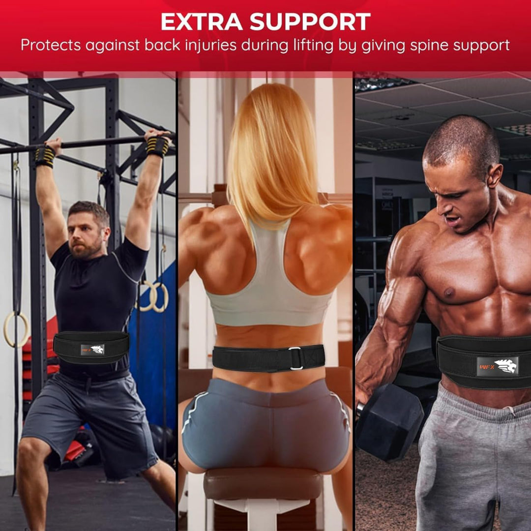 WFX Gewichthebergürtel für Fitnessstudio und Fitness oppelte Stärke, 5,5 Zoll, gepolsterter Training