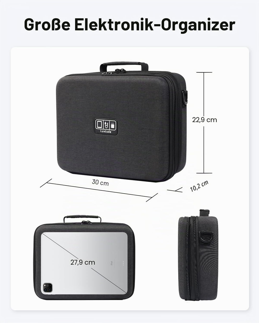 Luxtude Eva Kabeltasche Organizer, Gross Hartschale Elektronik Kabel Organizer Tasche Etui, Reise Ha