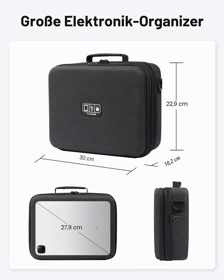 Luxtude Eva Kabeltasche Organizer, Gross Hartschale Elektronik Kabel Organizer Tasche Etui, Reise Ha