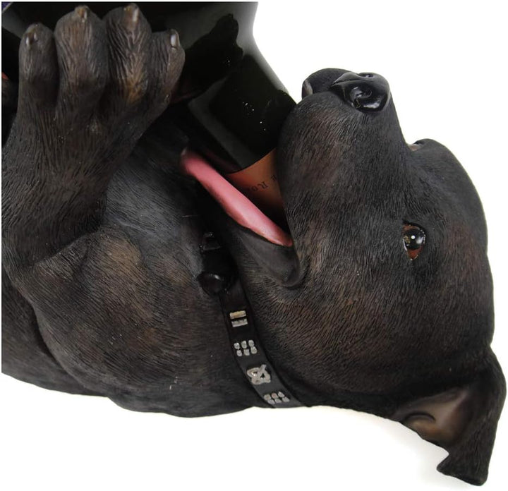 Nemesis Now Guzzlers Staffordshire Bull Terrier Weinflaschenhalter, 20 cm, Schwarz