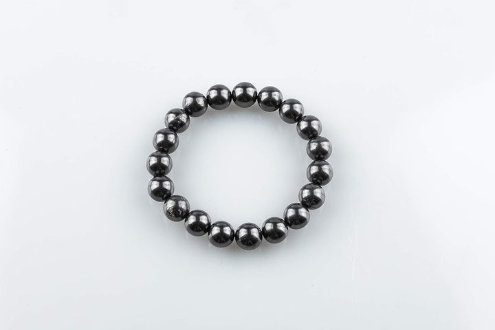 KASHU Edelstein Schungit direkt aus Karelien: 3 x Armband "Schwarze Perle"