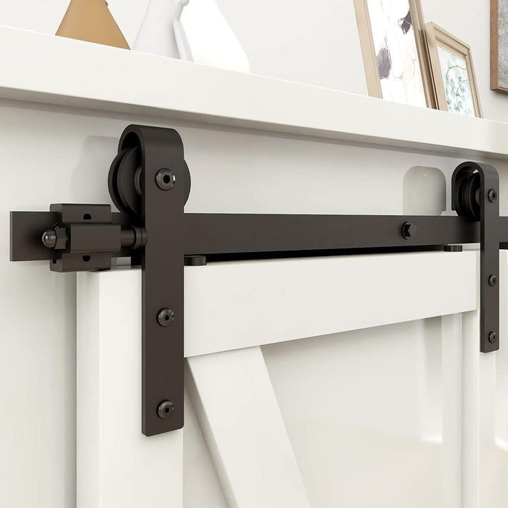 2.5FT/76.2cm Schiebetürbeschlag Mini Schiebetür-Hardware-Kit für Einzeltür TV-Ständer, Kleiner Kleid