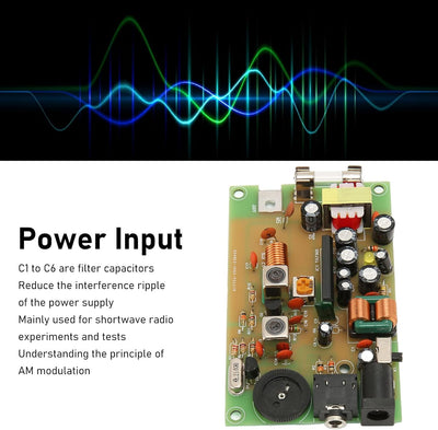 AM-Radiosenderplatine, DIY-Campus-Broadcast-Kit, Kurzwellen-Schallverstärkung mit Geringem Stromverb