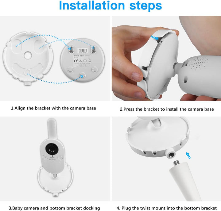 BECEMURU Vielseitige Flexible Drehhalterung mit 1/4 Schraubanschluss Dock Kompatibel mit Philips Ave