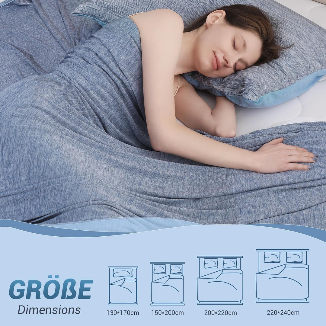 Elegear Kühldecke 200 x 220cm, Japanische Arc-Chill 3.0 Q-Max>0,5 Kühlfasern Selbstkühlende Sommerde