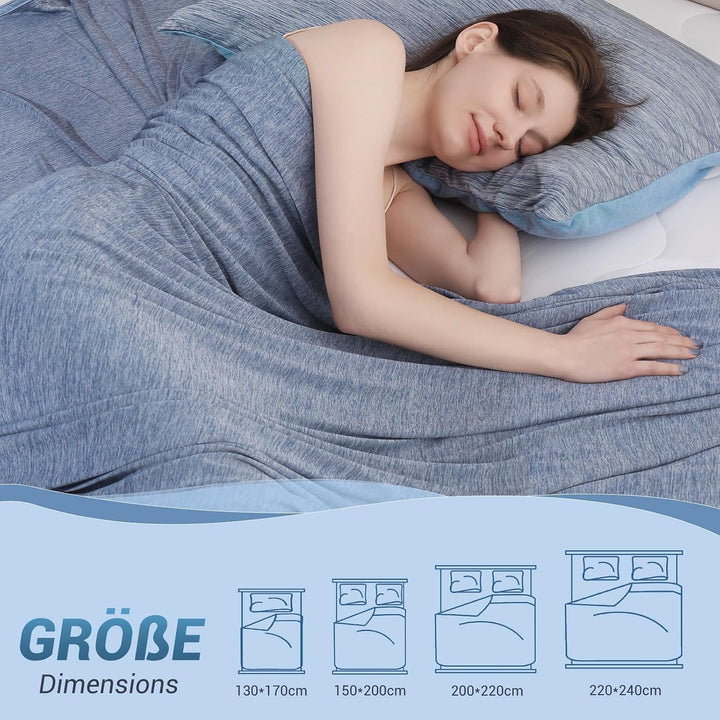 Elegear Kühldecke 200 x 220cm, Japanische Arc-Chill 3.0 Q-Max>0,5 Kühlfasern Selbstkühlende Sommerde