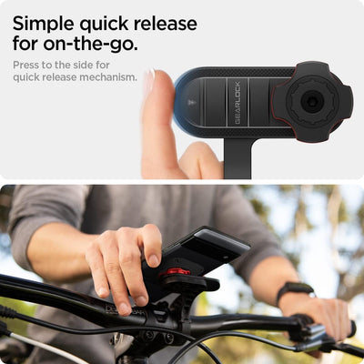 Spigen Gearlock, Handyhalterung Fahrrad, Motorrad Handyhalterung mit Universal-Adapter Aussenmontage