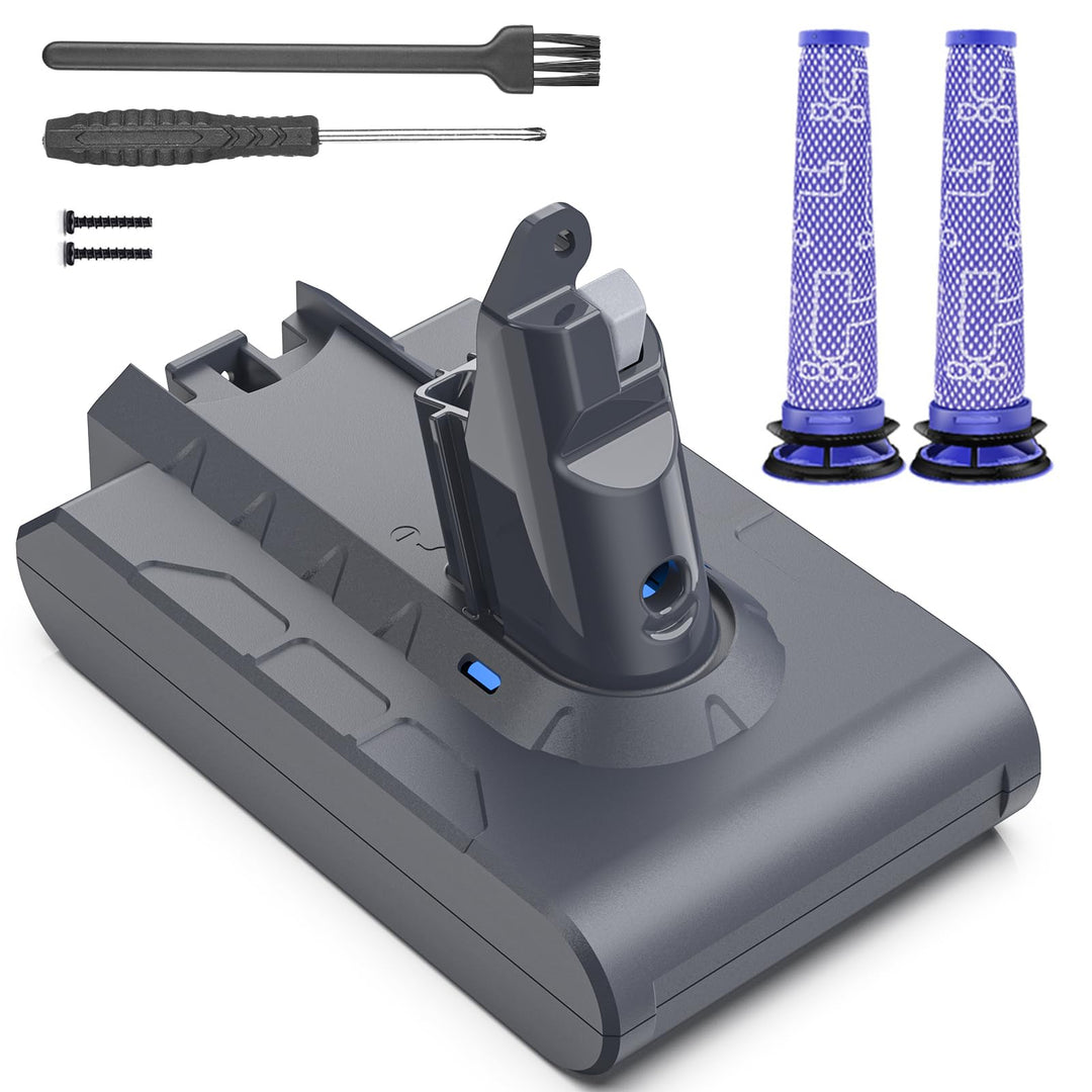 Keenstone V6 6500mAh Akku für Dyson V6 DC62, Ersatzakku für Dyson DC58 DC59 DC61 Animal DC72 DC74 SV