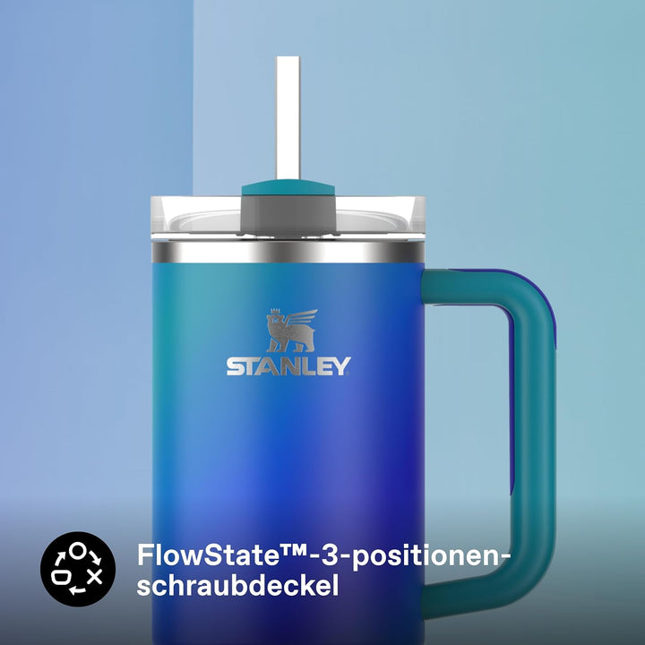 Stanley 1913 Quencher H2.0 Flowstate Trinkflasche Mit Strohhalm - Thermobecher Kühlt 11 Stunden - 48