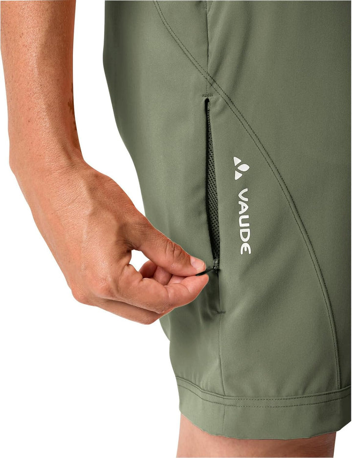 VAUDE Women's Ledro Shorts - Gepolsterte MTB-Shorts mit Innenhose - atmungsaktive & elastische Fahrr