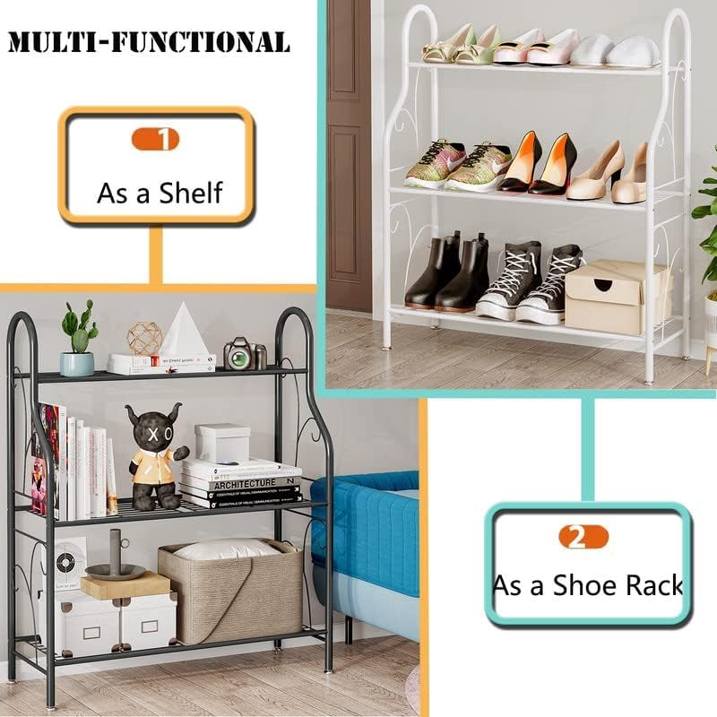 Pflanzenständer Indoor Outdoor Pflanzenregal 3 Etagen Metall Eckhalter für Wohnzimmer Balkon Garten
