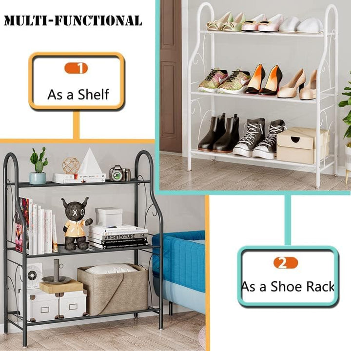 Pflanzenständer Indoor Outdoor Pflanzenregal 3 Etagen Metall Eckhalter für Wohnzimmer Balkon Garten