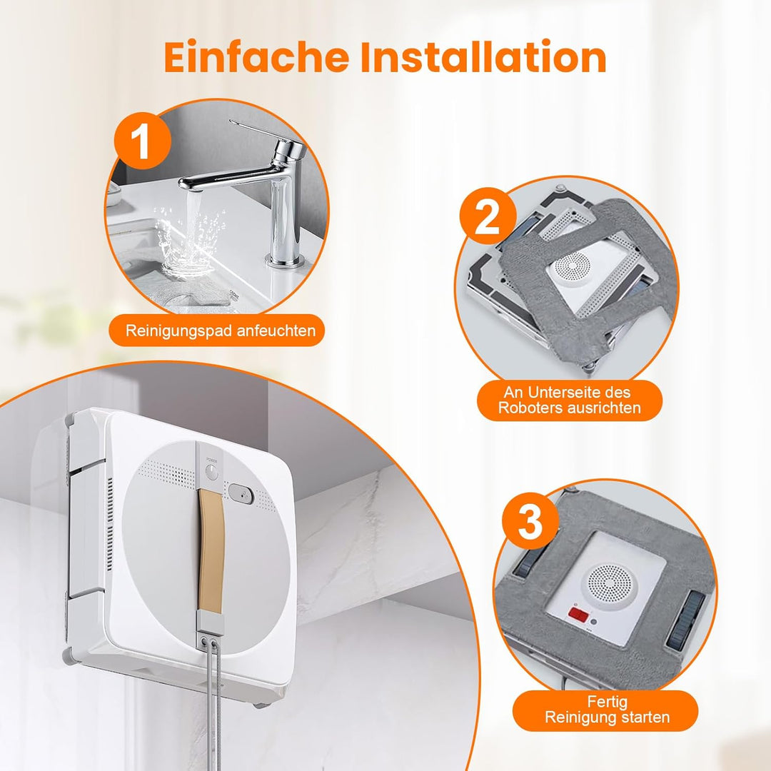 16 Stück Reinigungspad für ECOVACS WINBOT W2 PRO / W2 PRO Omni / W2 Omni / W2 / W1 Pro / W1 Fensterp