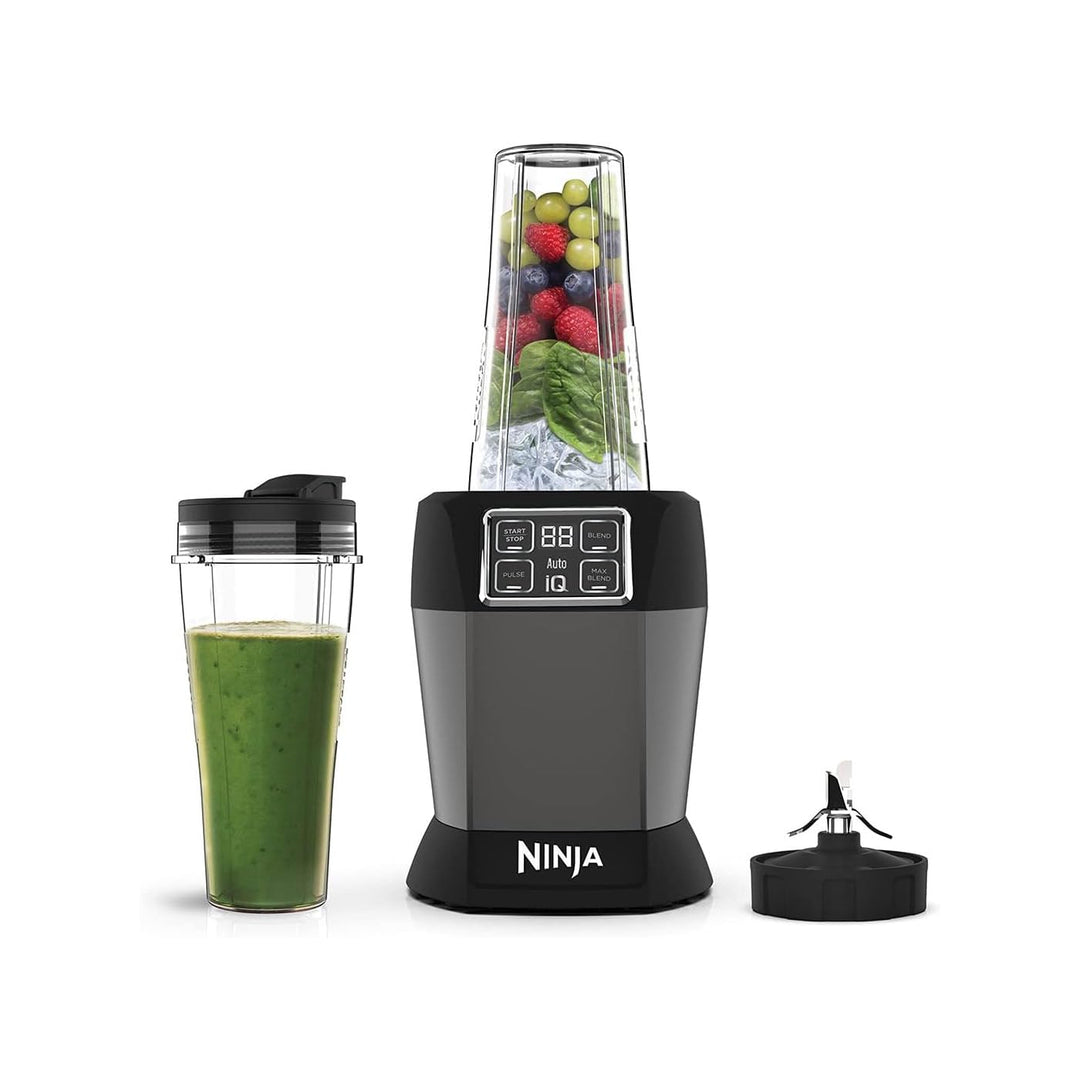 Ninja Mixer mit Auto-iQ [BN495EU] 1000 W, 2 x 700-ml-Becher, Schwarz/Silber Blender, Tritan, 700