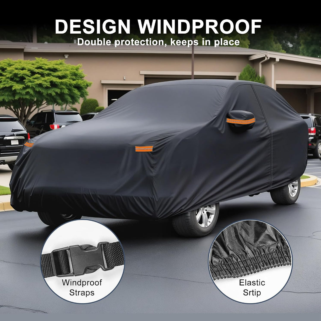 X Autohaux, Autoabdeckung für Hyundai Tucson aus 210D-PU für den Aussenbereich – vollständige Autoab