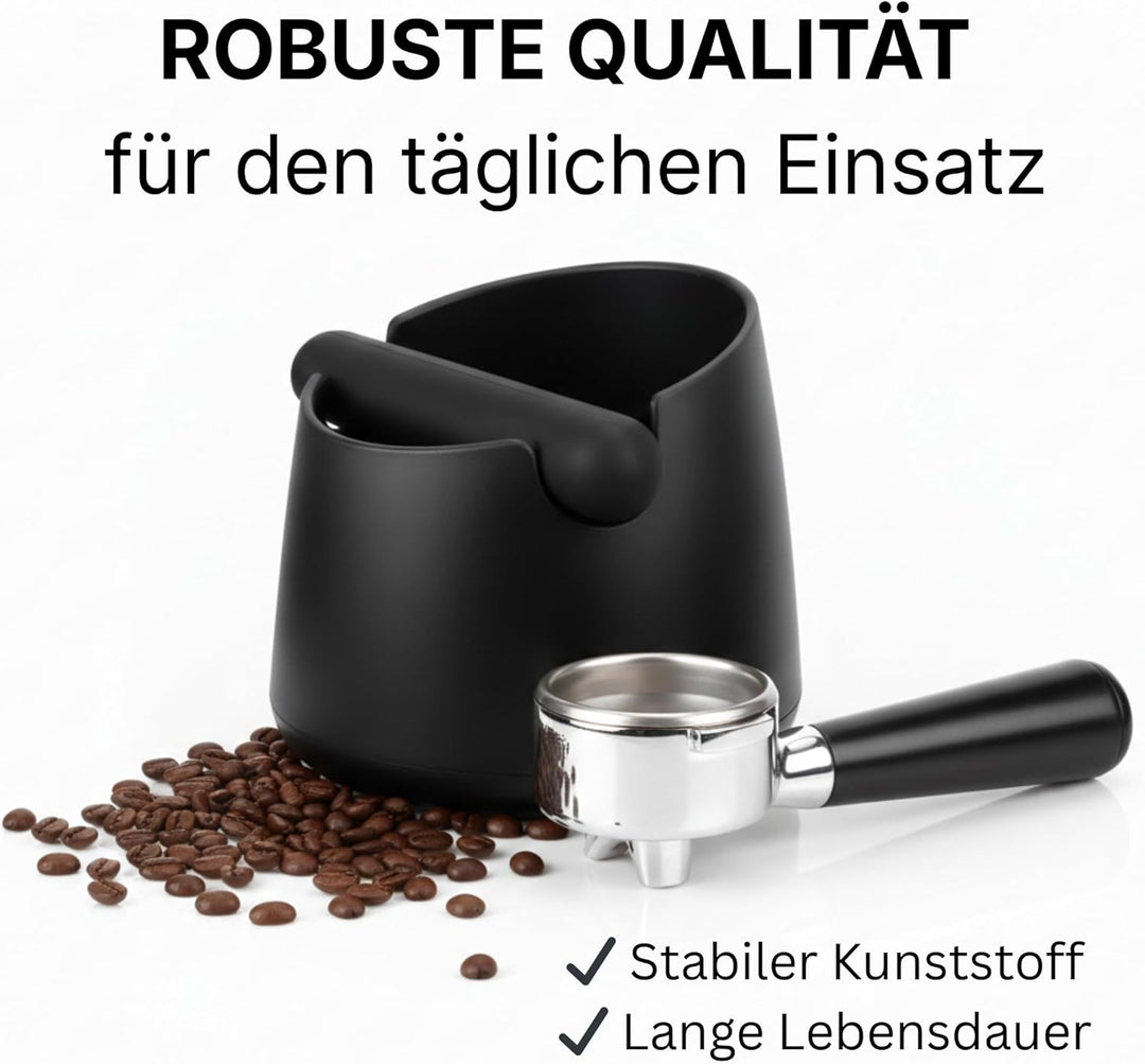 Abklopfbehälter für Siebträger - robuster Abschlagbehälter Espresso Zubehör - Knock Box für Siebträg