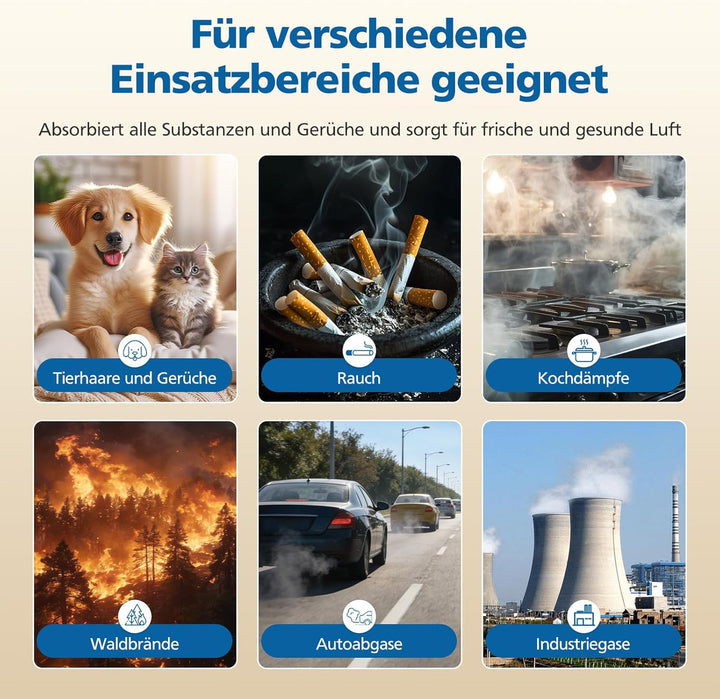2 Stück HEPA-Ersatzfilter für Philips 800 Series Luftreiniger - AC0830/10 AC0820/30 AC0820/10 AC0819