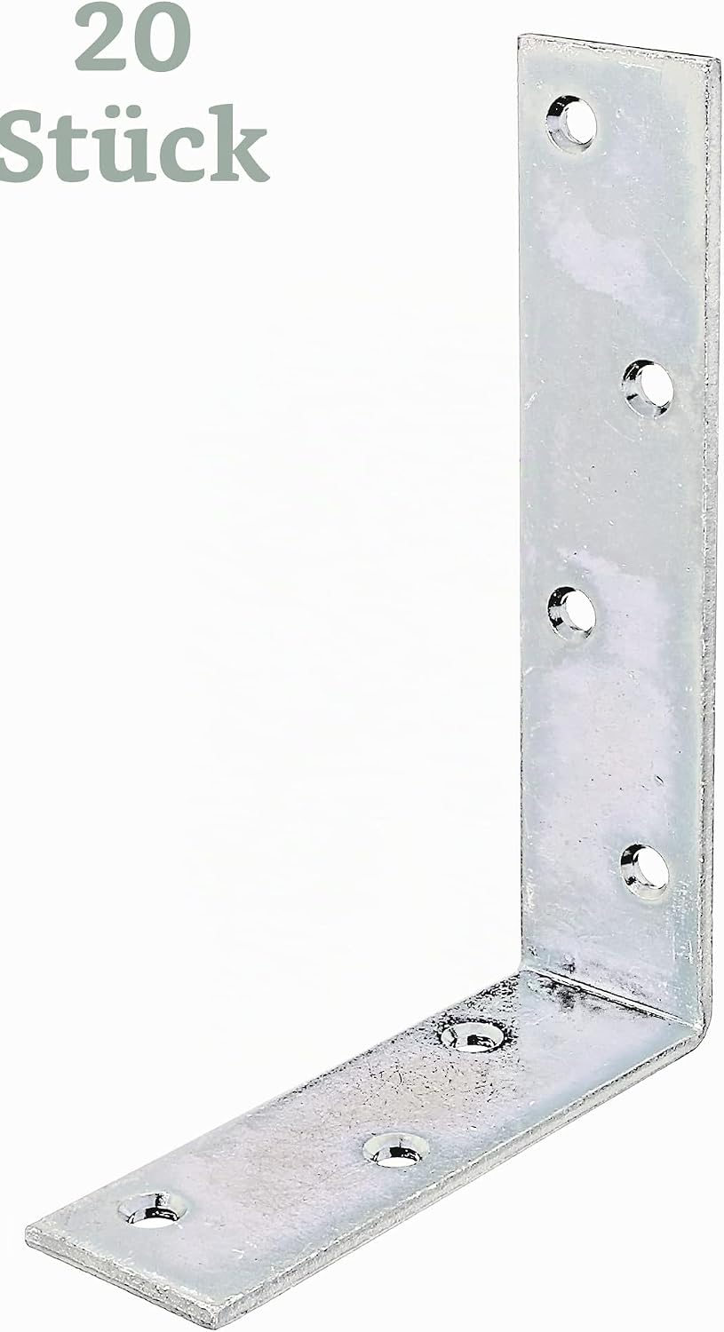 Alberts 848002 Balkenwinkel | galvanisch verzinkt, dickschichtpassviert | 120 x 180 x 40 mm | 20er S