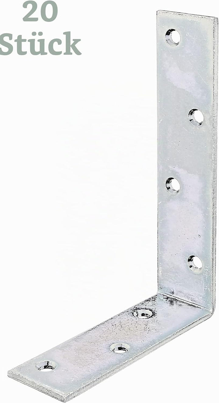 Alberts 848002 Balkenwinkel | galvanisch verzinkt, dickschichtpassviert | 120 x 180 x 40 mm | 20er S
