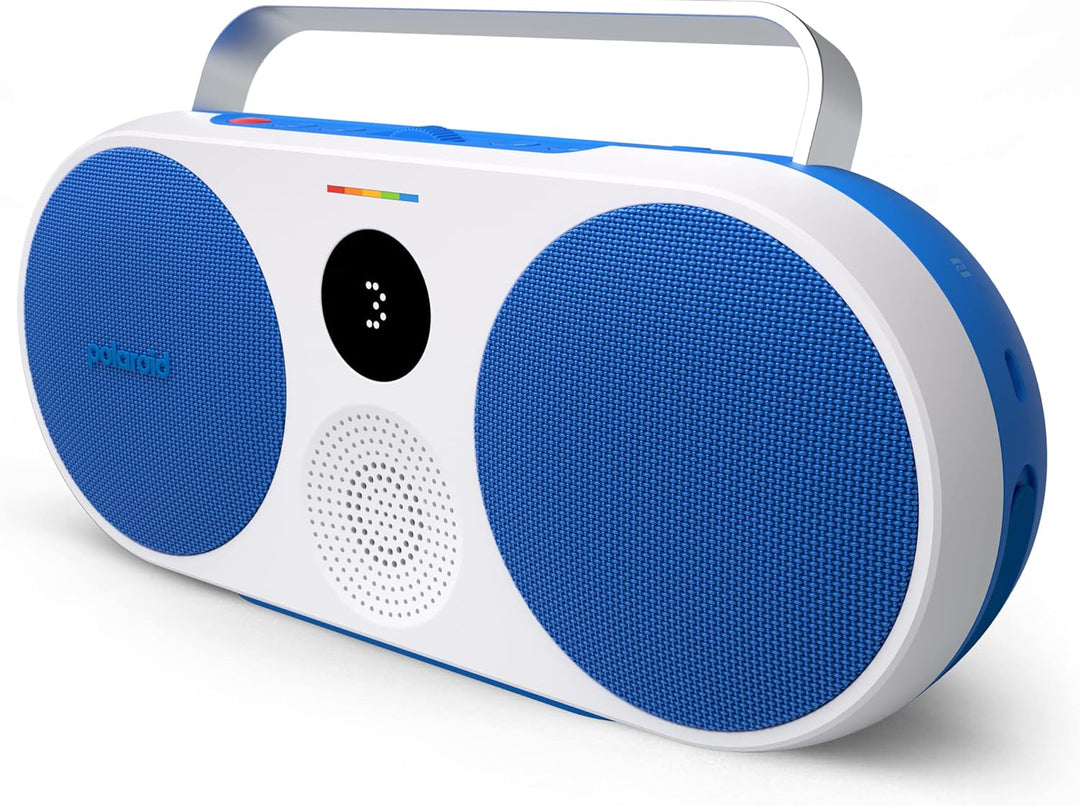 Polaroid P3 Music Player (Blue) - Retro-Futuristic Boombox Wireless Bluetooth Speaker Rechargeable w