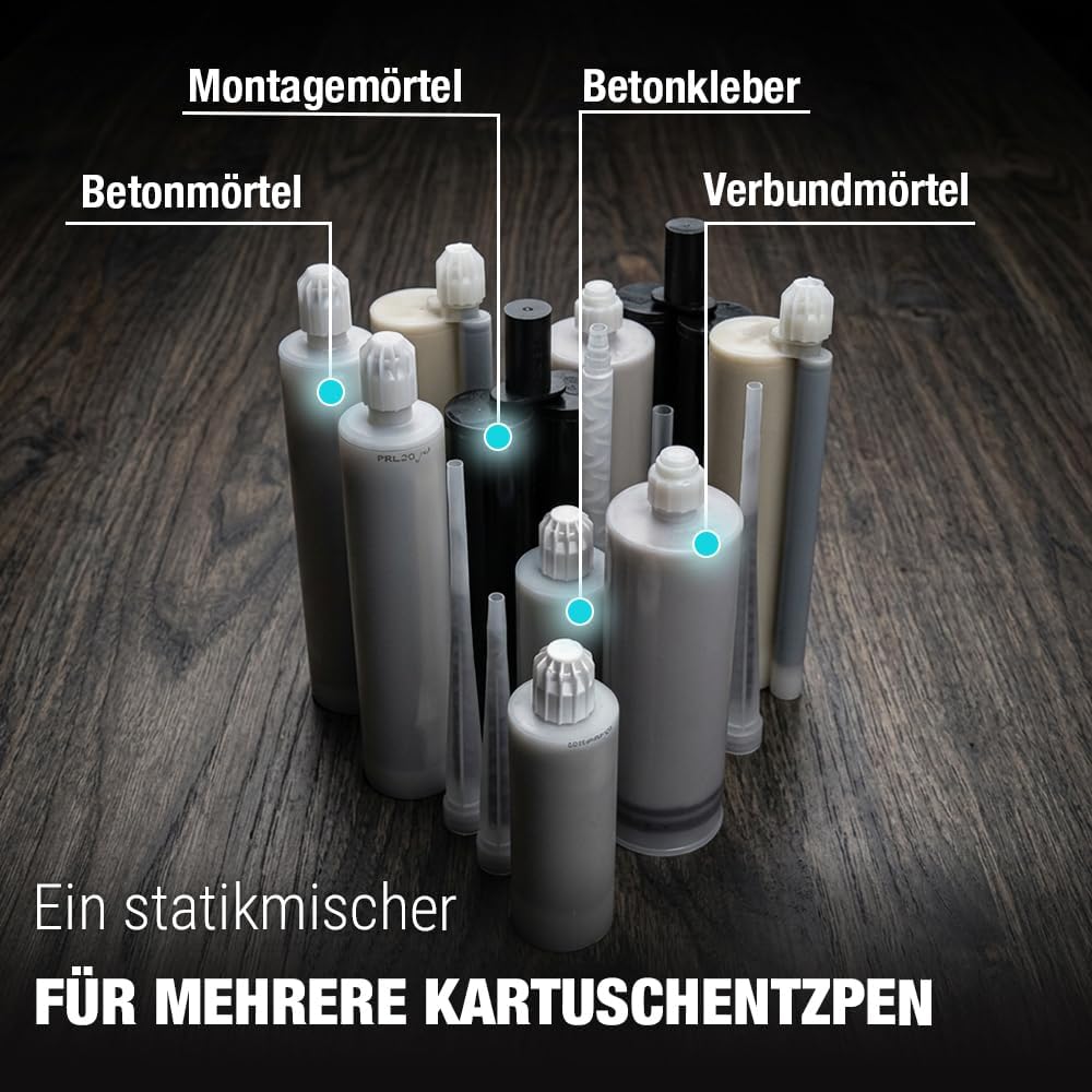 VOOXA Premium Statikmischer für Verbundmörtel, aus Kunststoff, für alle gängigen Injektionsmörtel Ka