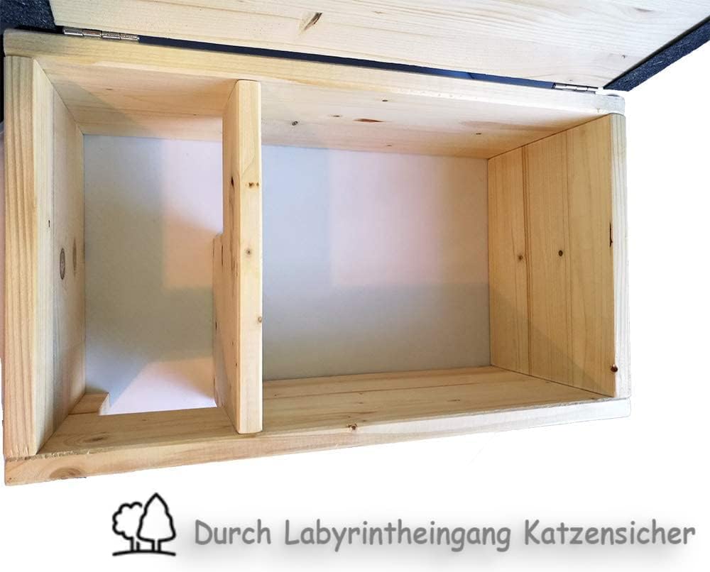 Nagerstore Igelhaus Igelhütte XXL mit Labyrintheingang Winterquartier Katzensicher Winterfest, Ficht