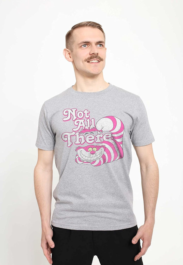Disney Unisex Alice in Wonderland All There Organic Short Sleeve T-shirt M Melange Grey, M Melange G