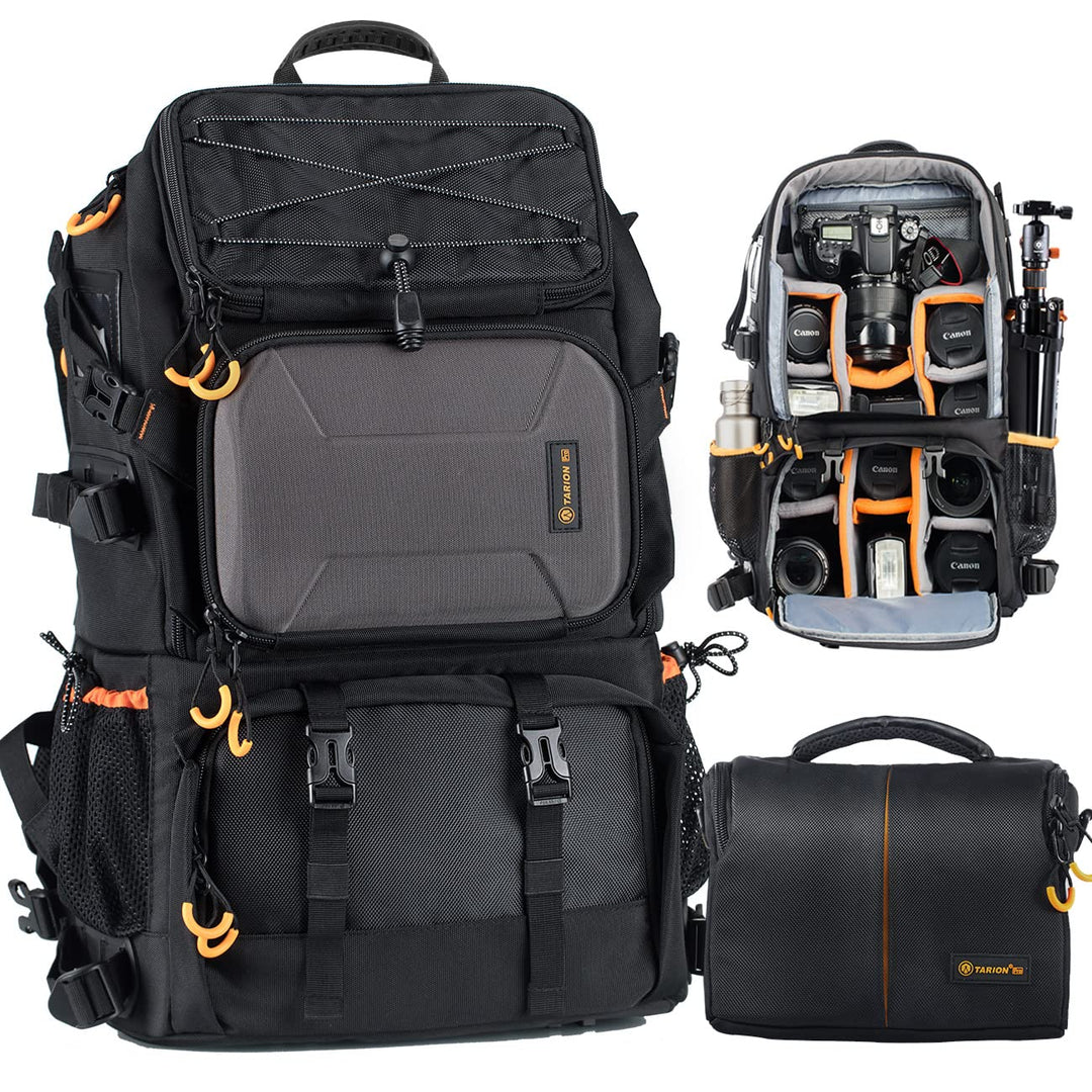 TARION Kamerarucksack Fotorucksack Gross 2-in-1 mit Extra Kameratasche für Spiegelreflex D-SLR(25 Li