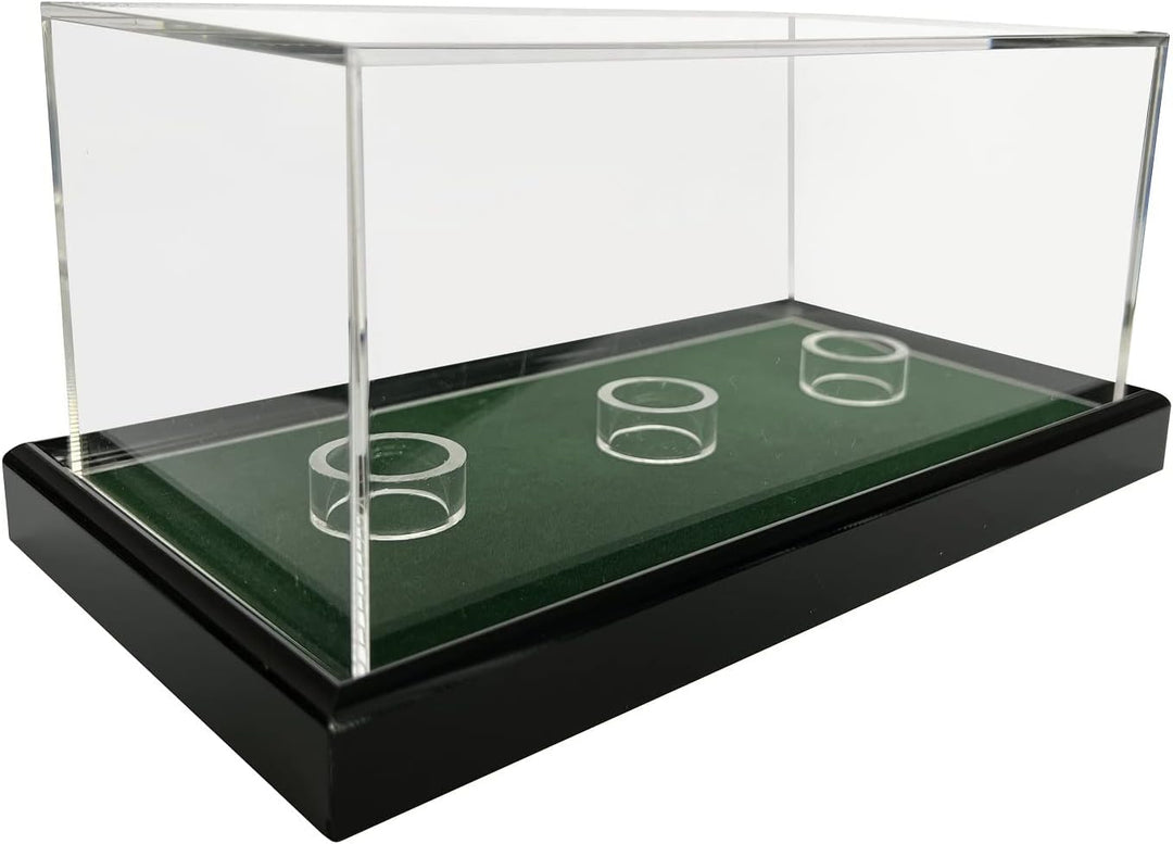LL-Golf Grosse Universal Acryl Vitrine 22x12x10,5cm / Showcase/Schaukasten mit grünen Samt für Model
