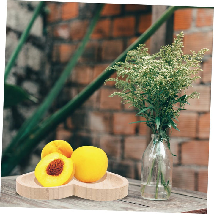 Ciieeo Elegantes Holztablett in Herzform Servierteller für Desserts Snacks Obst Leicht Zu Tragen Vie
