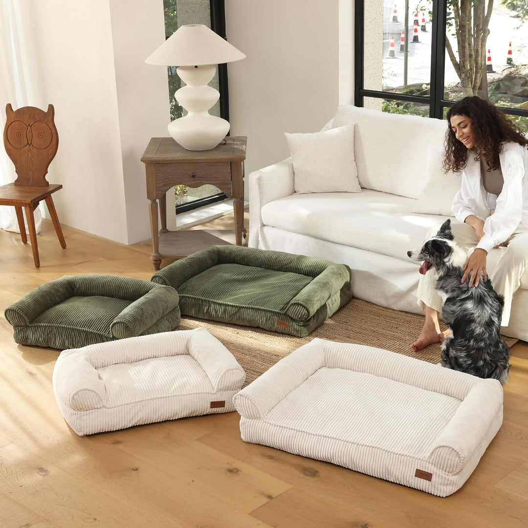 FUKUMARU Hundebett für grosse Hunde, Flauschiges &amp; Hundesofa mit wasserabweisender TPU-Schicht, Cord