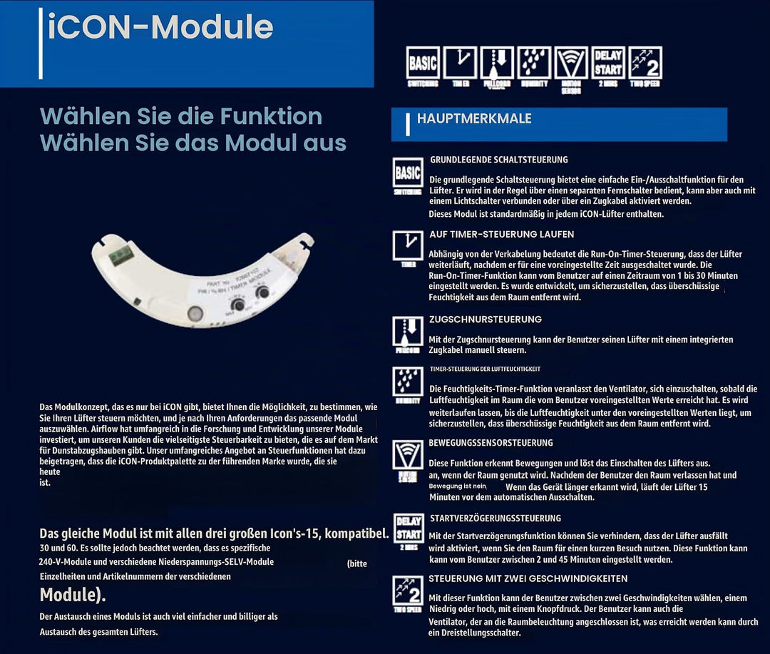 Airflow iCON Timermodul für 240 V-Lüfter