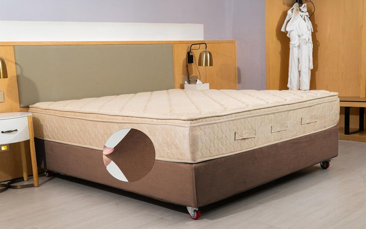 DUJUIKE Stretch Samt Boxspring Abdeckung zum Umwickeln, Alternative zum Traditionellen Volant Bettro