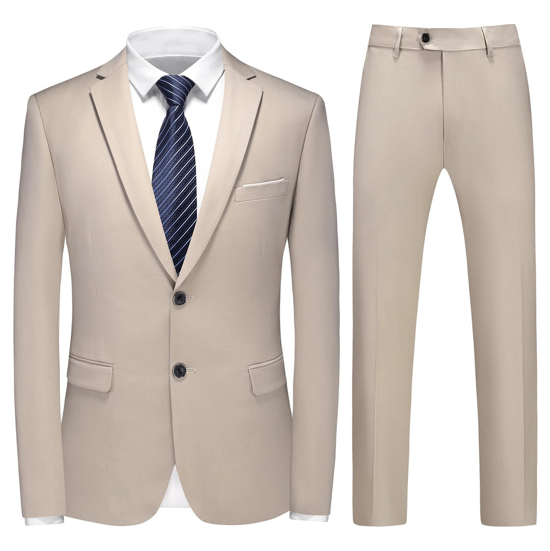 Herren Anzug 2 Stücke Slim Fit Anzug Business Hochzeit Formal Dinner Zwei Knöpfe Smoking Anzug für M