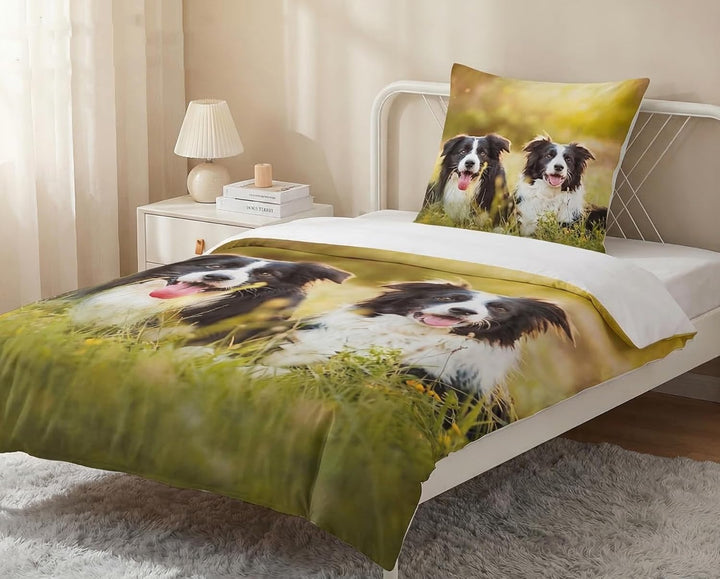 Bettbezug, 140 x 200 cm, 3D-Tiermotiv, Mikrofaser, Bettwäsche, für Kinder, 2-teilig, Standardgrösse