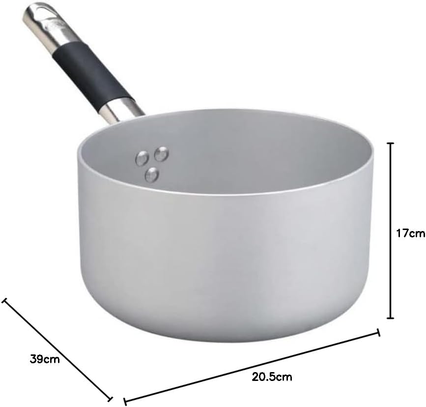 Pentole Agnelli Linie Aluminium Induktion Topf, Induktionsboden mit 1 Griff Cool hoch 20 cm Silber/s