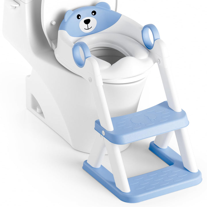 Toilettenleiter für Kinder, Upgraded Kindertoilette für Jungen und Mädchen, 2 in 1 Kind Toilettensit
