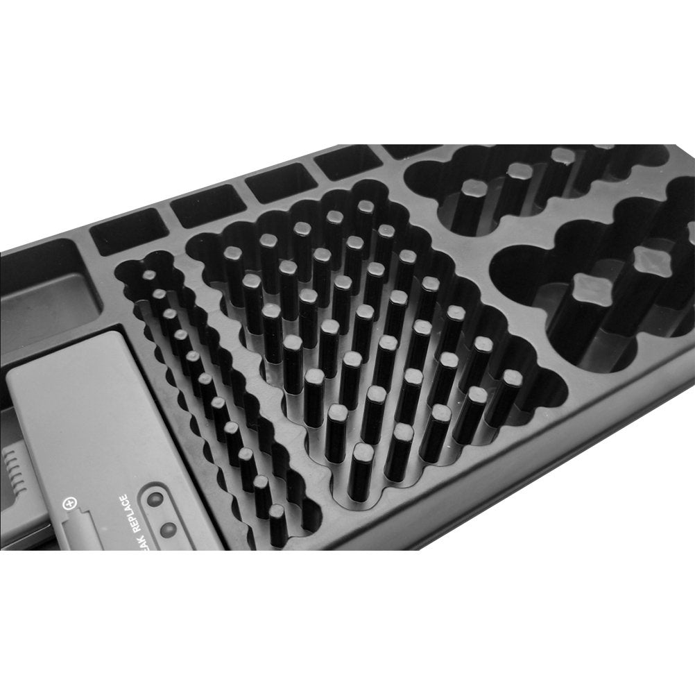 OUNONA Herausnehmbare Batterie Tester Akku Organizer Storage Box Case Halterung mit Schlitz Rack H?l