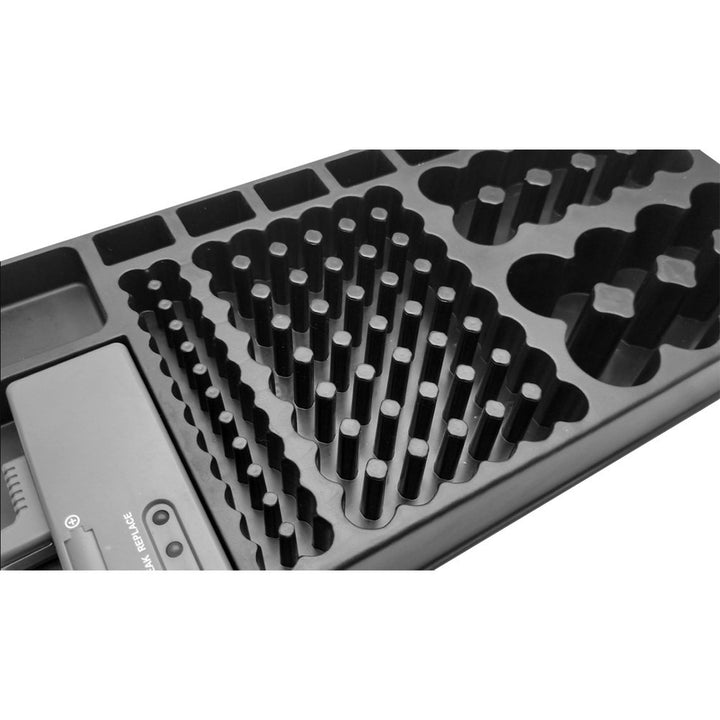 OUNONA Herausnehmbare Batterie Tester Akku Organizer Storage Box Case Halterung mit Schlitz Rack H?l