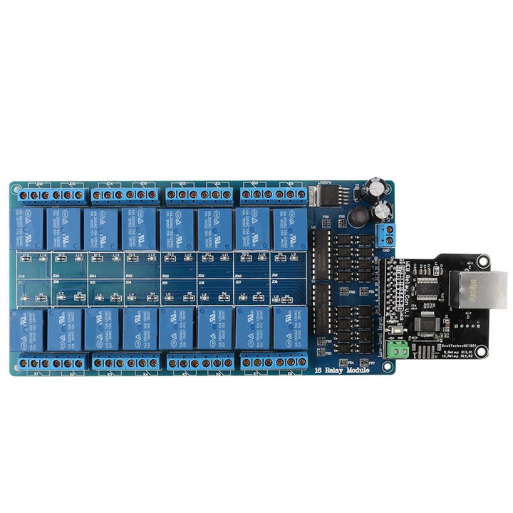 Ethernet-Steuermodul LAN WAN-Netzwerk Web-Server RJ45-Port + 16-Kanal-Relais-Controller-Karte