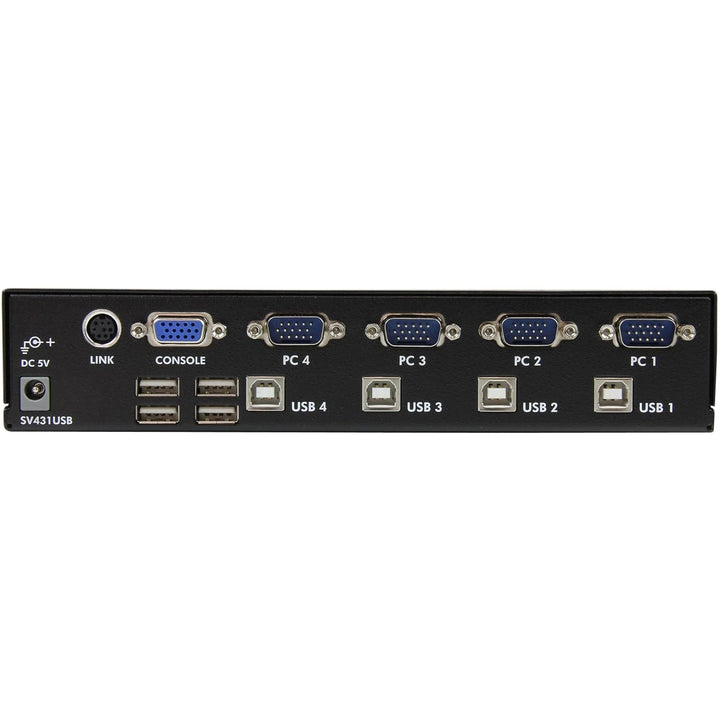 StarTech.com 4 Port VGA USB KVM Switch mit Hub - VGA KVM Umschalter für 4 PC's - Desktop KVM Switch
