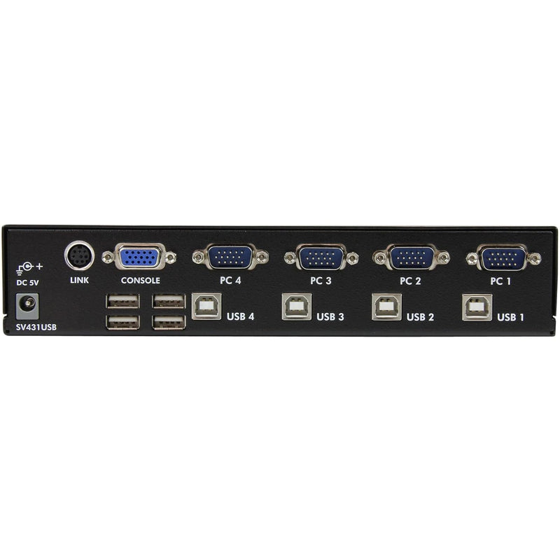 StarTech.com 4 Port VGA USB KVM Switch mit Hub - VGA KVM Umschalter für 4 PC&