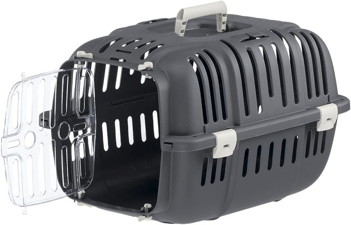 Ferplast Transportbox katze, Hundetransportbox Kleine Hunde und Katzen bis 5 kg, transparente Tür, L