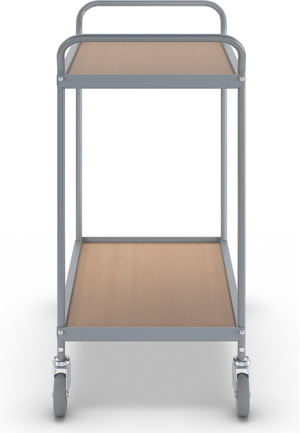 eurokraft | Servierwagen | Etagenhöhe 590 mm | 2 Etagen | mit 4 Lenkrollen | Rad-Ø 100 mm mit 4 Lenk