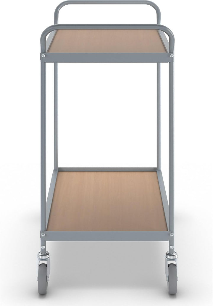 eurokraft | Servierwagen | Etagenhöhe 590 mm | 2 Etagen | mit 4 Lenkrollen | Rad-Ø 100 mm mit 4 Lenk