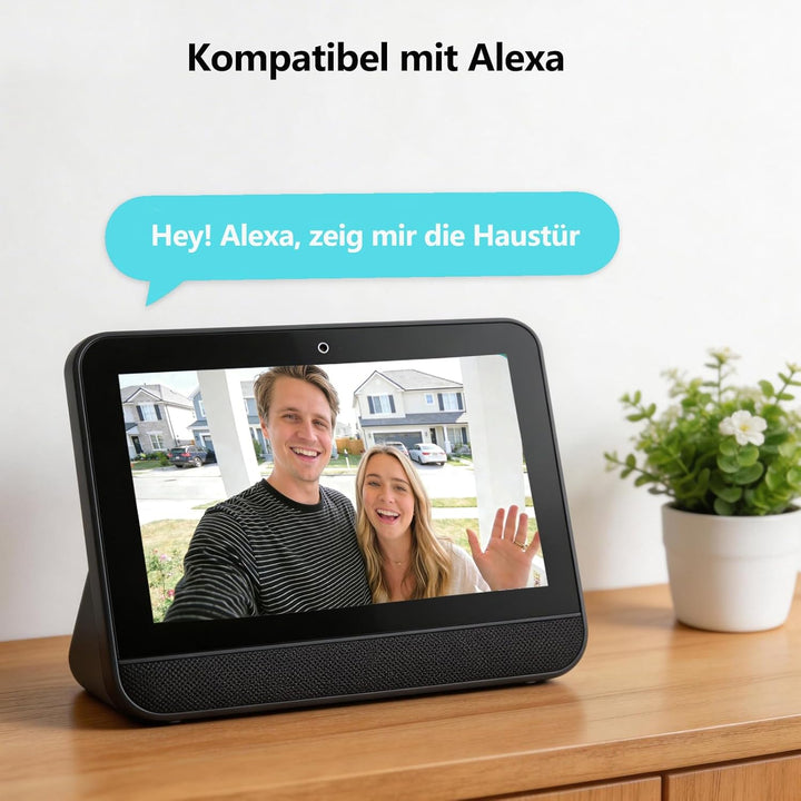 G-ELEK Smart Video Türklingel Kamera, WLAN 2,4 GHz, Nachtsicht, Cloud-Speicher, KI-Menschenerkennung